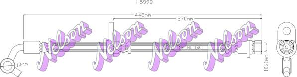 Kawe H5998 - Спирачен маркуч vvparts.bg