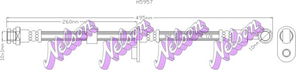 Kawe H5957 - Спирачен маркуч vvparts.bg