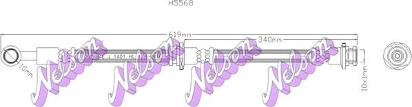 Kawe H5568 - Спирачен маркуч vvparts.bg