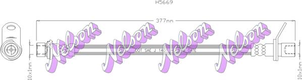 Kawe H5669 - Спирачен маркуч vvparts.bg