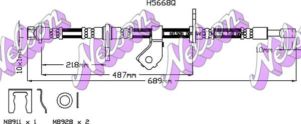 Kawe H5668Q - Спирачен маркуч vvparts.bg