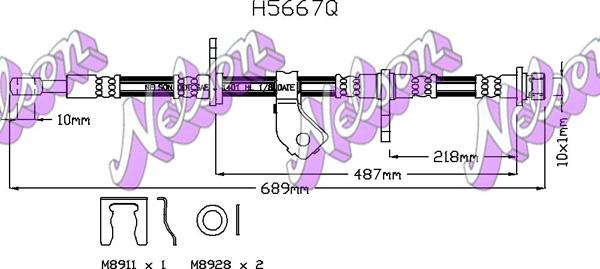 Kawe H5667Q - Спирачен маркуч vvparts.bg