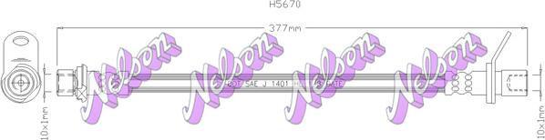 Kawe H5670 - Спирачен маркуч vvparts.bg