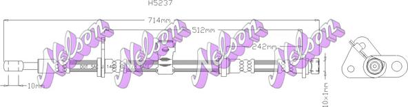 Kawe H5237 - Спирачен маркуч vvparts.bg