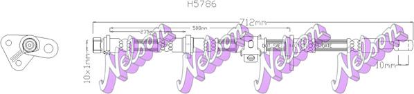 Kawe H5786 - Спирачен маркуч vvparts.bg