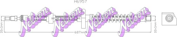 Kawe H6957 - Спирачен маркуч vvparts.bg