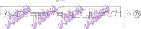 Kawe H6637 - Спирачен маркуч vvparts.bg