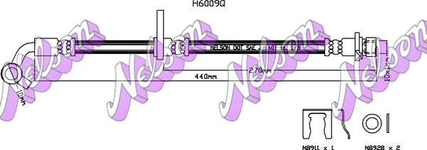 Kawe H6009Q - Спирачен маркуч vvparts.bg