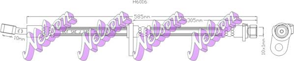 Kawe H6016 - Спирачен маркуч vvparts.bg