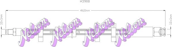 Kawe H3908 - Спирачен маркуч vvparts.bg