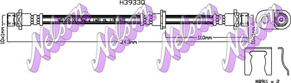 Kawe H3933Q - Спирачен маркуч vvparts.bg