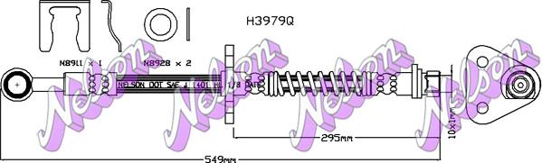 Kawe H3979Q - Спирачен маркуч vvparts.bg