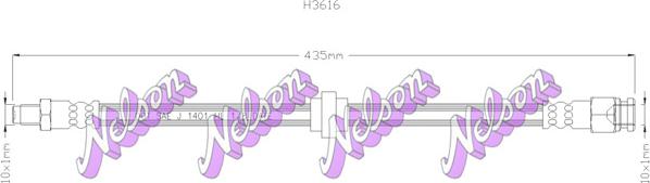 Kawe H3616 - Спирачен маркуч vvparts.bg