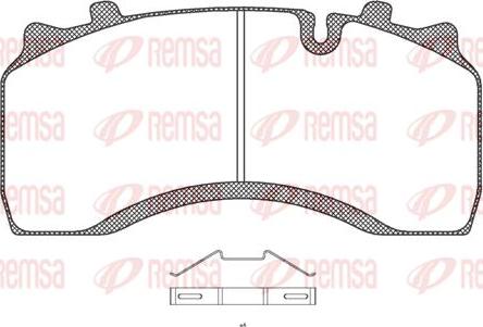 Remsa 2932.00 - Комплект спирачно феродо, дискови спирачки vvparts.bg