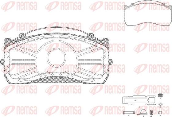 Kawe JCA815.80 - Комплект спирачно феродо, дискови спирачки vvparts.bg