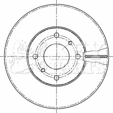 Key Parts KBD4232 - Спирачен диск vvparts.bg