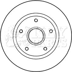 Key Parts KBD5966S - Спирачен диск vvparts.bg