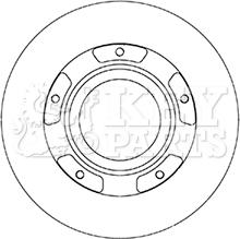 Key Parts KBD6067S - Спирачен диск vvparts.bg