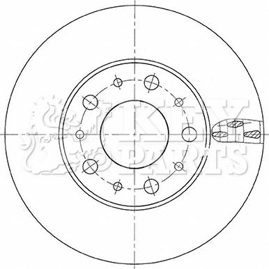 Key Parts KBD6154S - Спирачен диск vvparts.bg