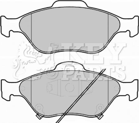 Key Parts KBP1999 - Комплект спирачно феродо, дискови спирачки vvparts.bg