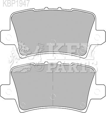 Key Parts KBP1947 - Комплект спирачно феродо, дискови спирачки vvparts.bg