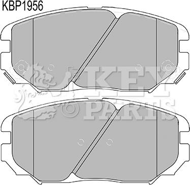 Key Parts KBP1956 - Комплект спирачно феродо, дискови спирачки vvparts.bg