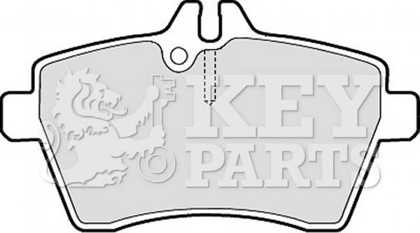 Key Parts KBP1950 - Комплект спирачно феродо, дискови спирачки vvparts.bg