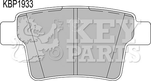 Key Parts KBP1933 - Комплект спирачно феродо, дискови спирачки vvparts.bg