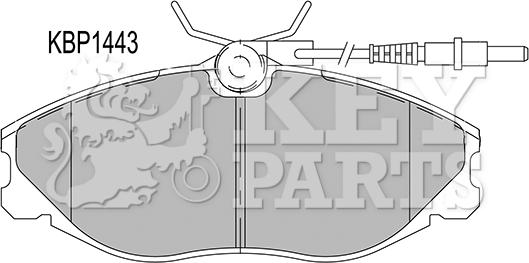 Key Parts KBP1443 - Комплект спирачно феродо, дискови спирачки vvparts.bg