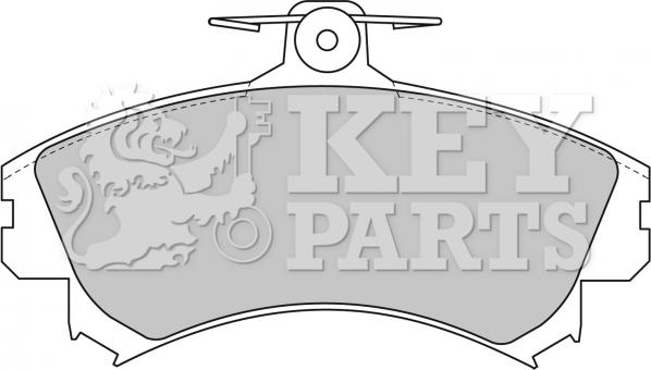 Key Parts KBP1458 - Комплект спирачно феродо, дискови спирачки vvparts.bg