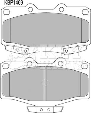 Key Parts KBP1469 - Комплект спирачно феродо, дискови спирачки vvparts.bg