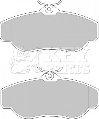 Key Parts KBP1429 - Комплект спирачно феродо, дискови спирачки vvparts.bg
