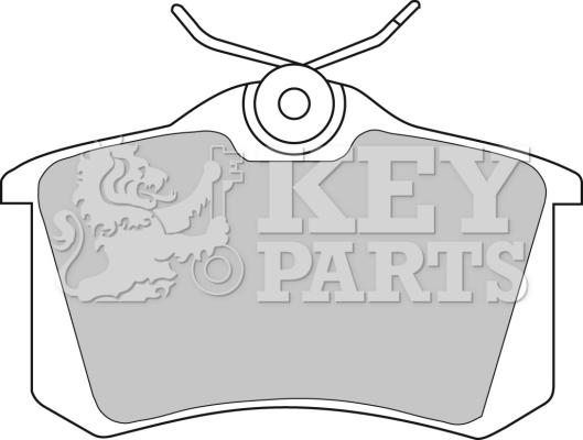 Key Parts KBP1542 - Комплект спирачно феродо, дискови спирачки vvparts.bg