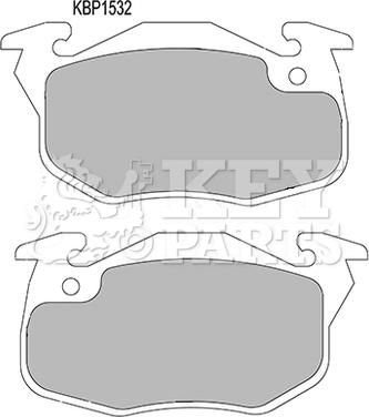 Key Parts KBP1532 - Комплект спирачно феродо, дискови спирачки vvparts.bg