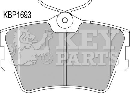 Key Parts KBP1693 - Комплект спирачно феродо, дискови спирачки vvparts.bg