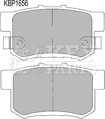 Key Parts KBP1656 - Комплект спирачно феродо, дискови спирачки vvparts.bg