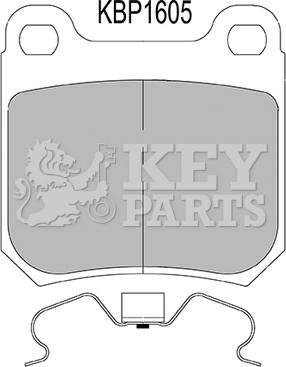 Key Parts KBP1605 - Комплект спирачно феродо, дискови спирачки vvparts.bg