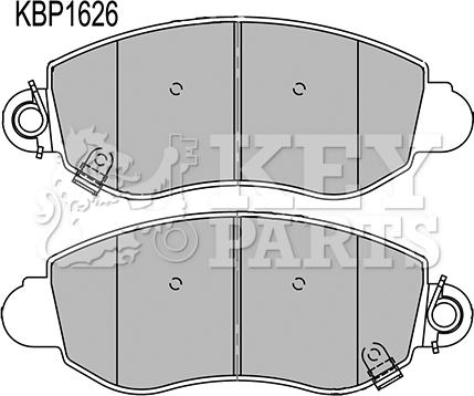 Key Parts KBP1626 - Комплект спирачно феродо, дискови спирачки vvparts.bg