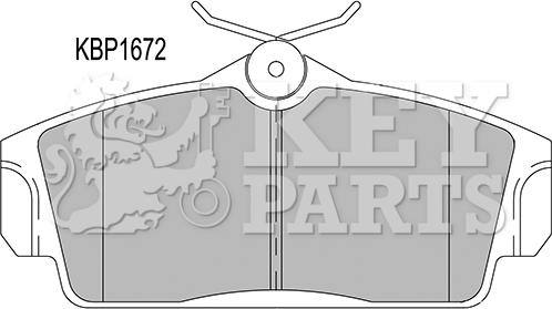 Key Parts KBP1672 - Комплект спирачно феродо, дискови спирачки vvparts.bg