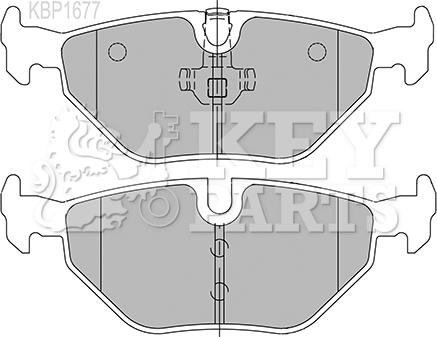 Key Parts KBP1677 - Комплект спирачно феродо, дискови спирачки vvparts.bg