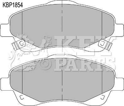 Key Parts KBP1854 - Комплект спирачно феродо, дискови спирачки vvparts.bg