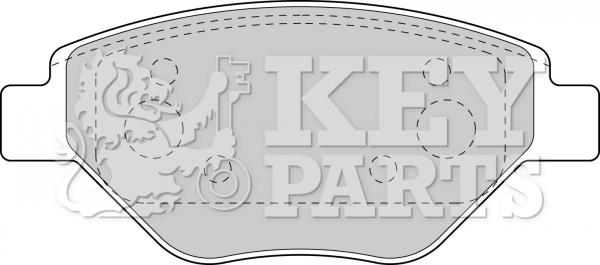 Key Parts KBP1851 - Комплект спирачно феродо, дискови спирачки vvparts.bg