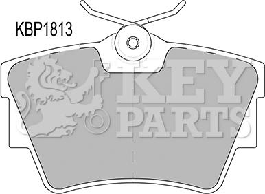 Key Parts KBP1813 - Комплект спирачно феродо, дискови спирачки vvparts.bg