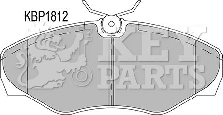 Key Parts KBP1812 - Комплект спирачно феродо, дискови спирачки vvparts.bg