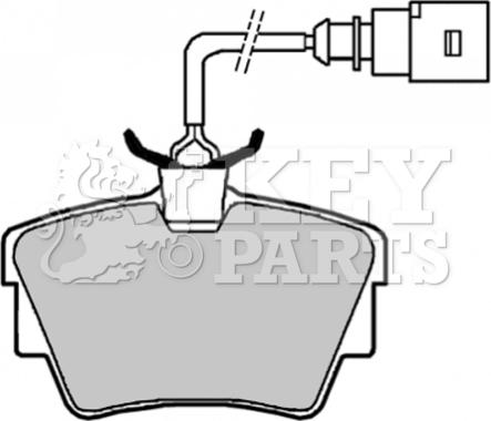 Key Parts KBP1822 - Комплект спирачно феродо, дискови спирачки vvparts.bg