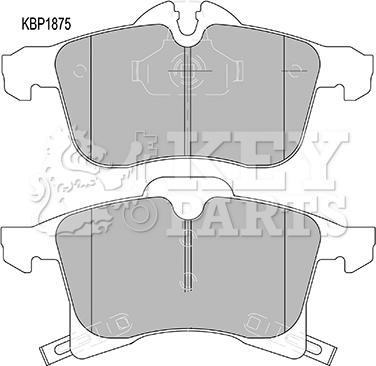 Key Parts KBP1875 - Комплект спирачно феродо, дискови спирачки vvparts.bg