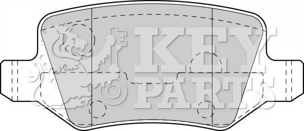 Key Parts KBP1753 - Комплект спирачно феродо, дискови спирачки vvparts.bg