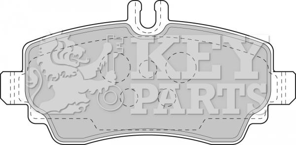 Key Parts KBP1752 - Комплект спирачно феродо, дискови спирачки vvparts.bg