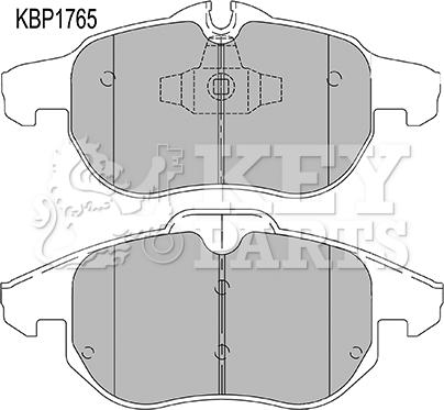 Key Parts KBP1765 - Комплект спирачно феродо, дискови спирачки vvparts.bg