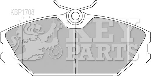 Key Parts KBP1708 - Комплект спирачно феродо, дискови спирачки vvparts.bg